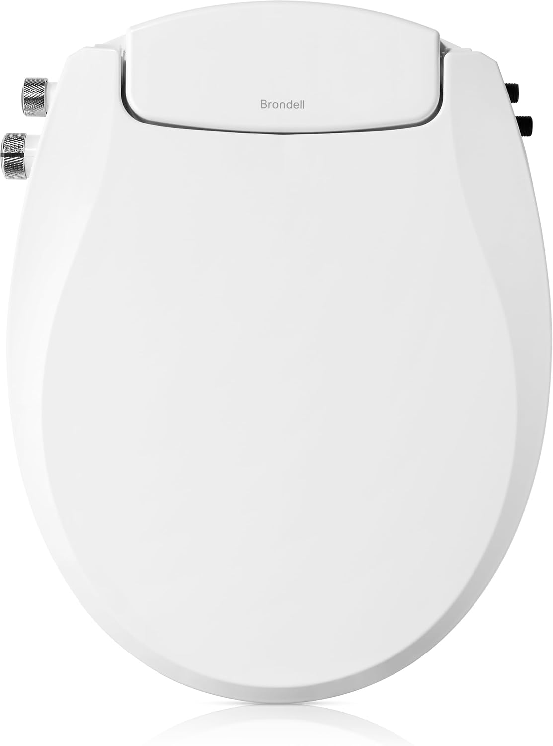 Brondell Bidet Toilet Seat Non-Electric Swash Ecoseat, Fits Elongated Toilets, White - Dual Nozzle System, Ambient Water Temperature - Bidet with Easy Installation