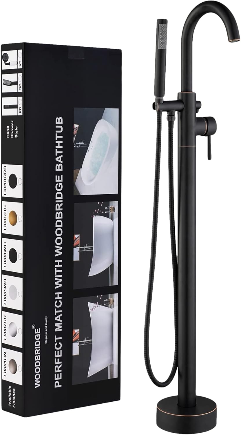 WOODBRIDGE F0006 MBRD Faucet, (L) 10 3/4" x (W) 6-1/4" x (H) 43-7/8, Matte Black