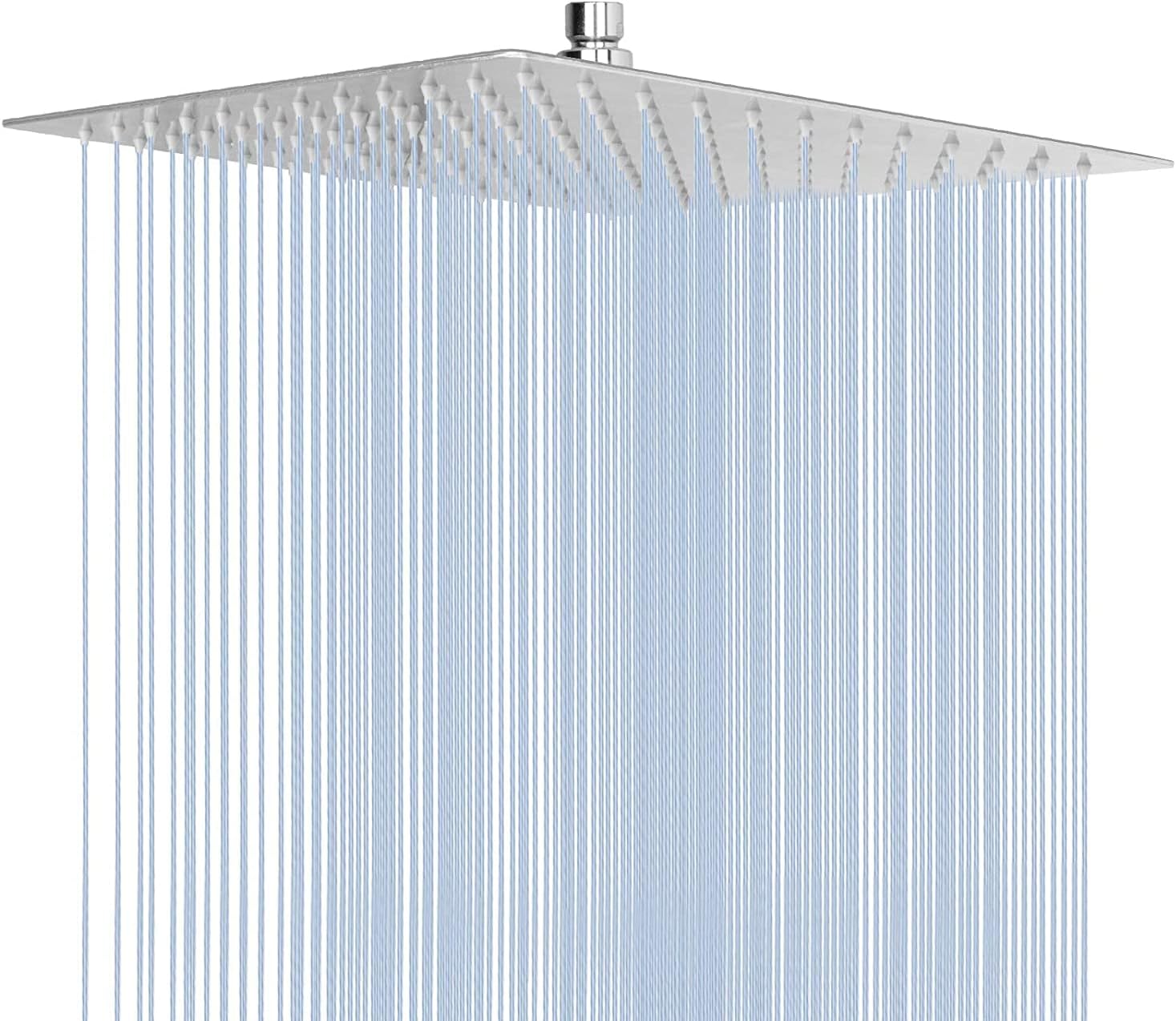 NearMoon Rain Shower Head, High Flow Stainless Steel Square Rainfall Shower, Waterfall Bath Shower Body Covering, Ceiling or Wall Mount (12 Inch, Matte Black)