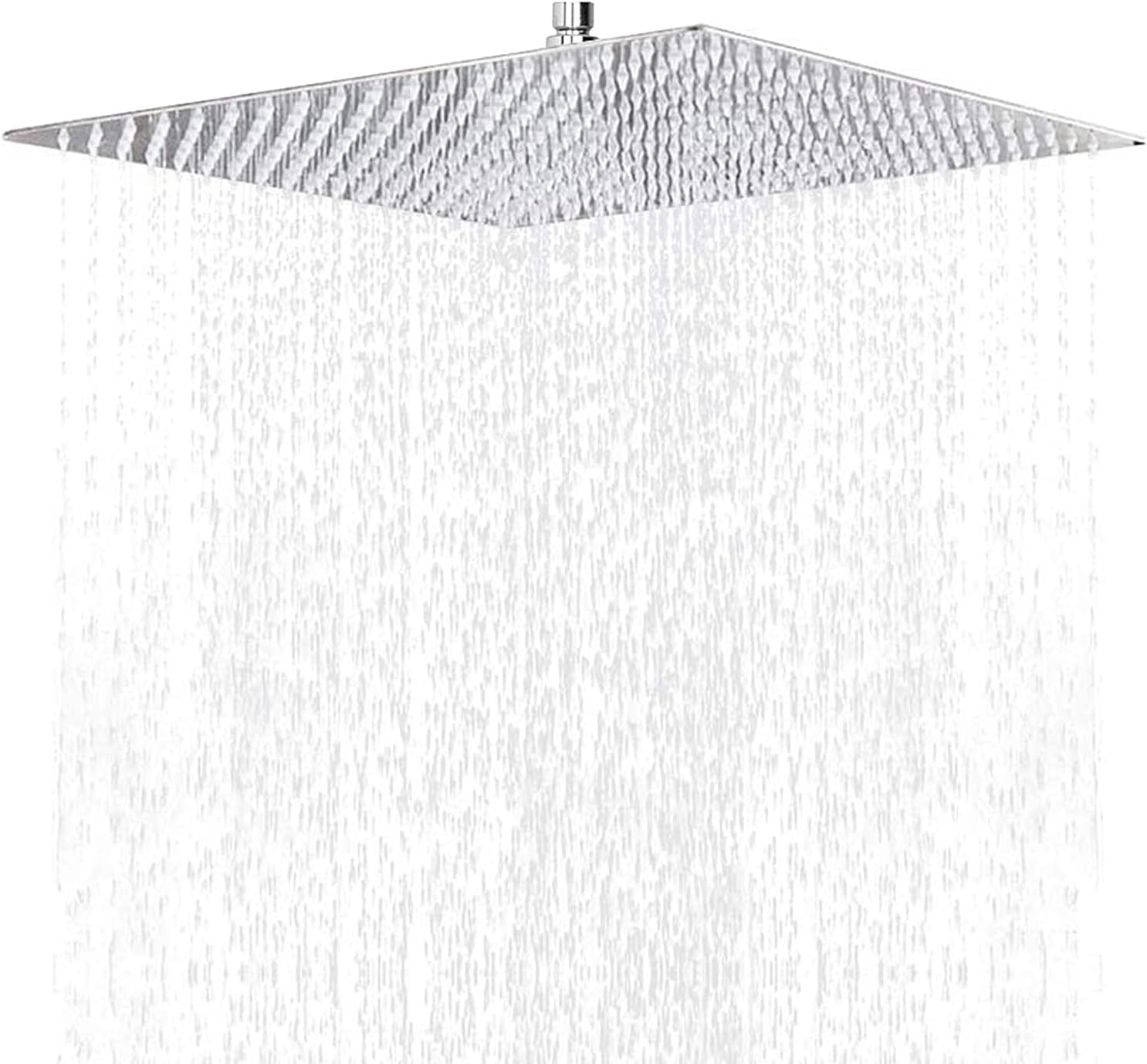 NearMoon Rain Shower Head, High Flow Stainless Steel Square Rainfall Shower, Waterfall Bath Shower Body Covering, Ceiling or Wall Mount (12 Inch, Matte Black)