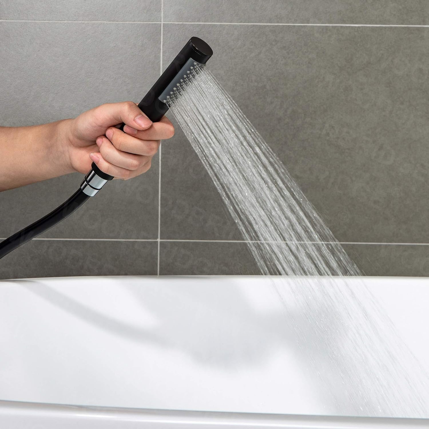 WOODBRIDGE F0006 MBRD Faucet, (L) 10 3/4" x (W) 6-1/4" x (H) 43-7/8, Matte Black