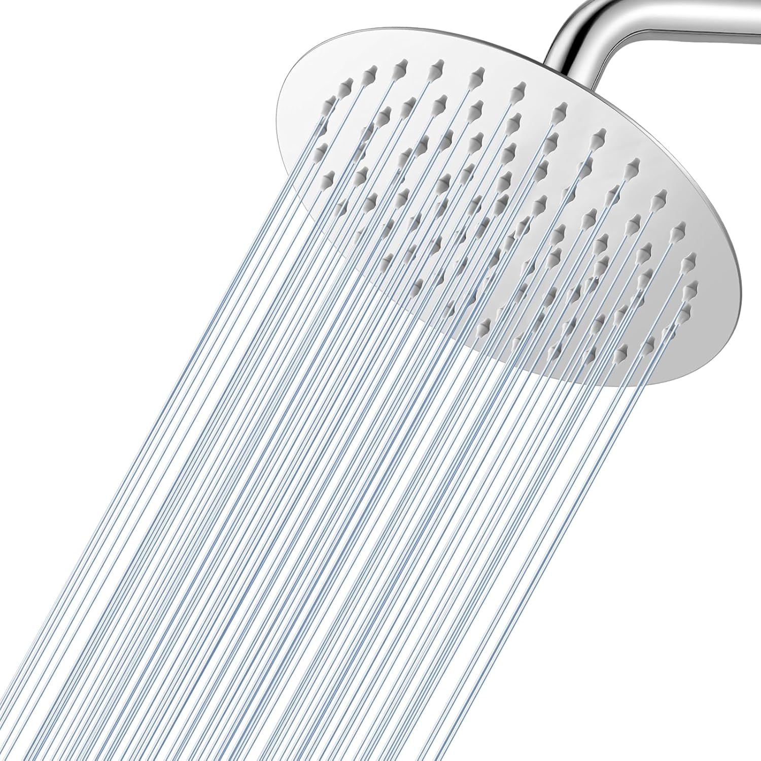 12 inch Brushed Gold Rainfall Shower Head - All Metal Stainless Steel Full Body Round Rain Shower with 120 Silicone Nozzles Modern Bathroom